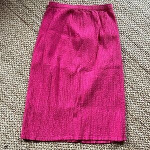 Mara Hoffman bright pink midi skirt. Size Large